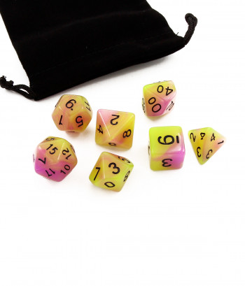 Набор игровых кубиков (светящийся фиолетовый натуральный) фото цена описание