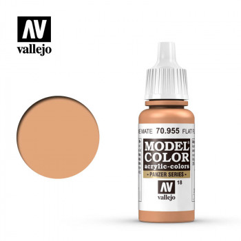 Краска vallejo серии model color - flat flesh 70955, матовая (17 мл) фото цена описание