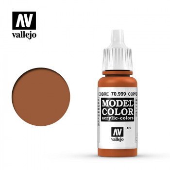 Краска vallejo серии model color - copper 70999, металлик (17 мл) фото цена описание